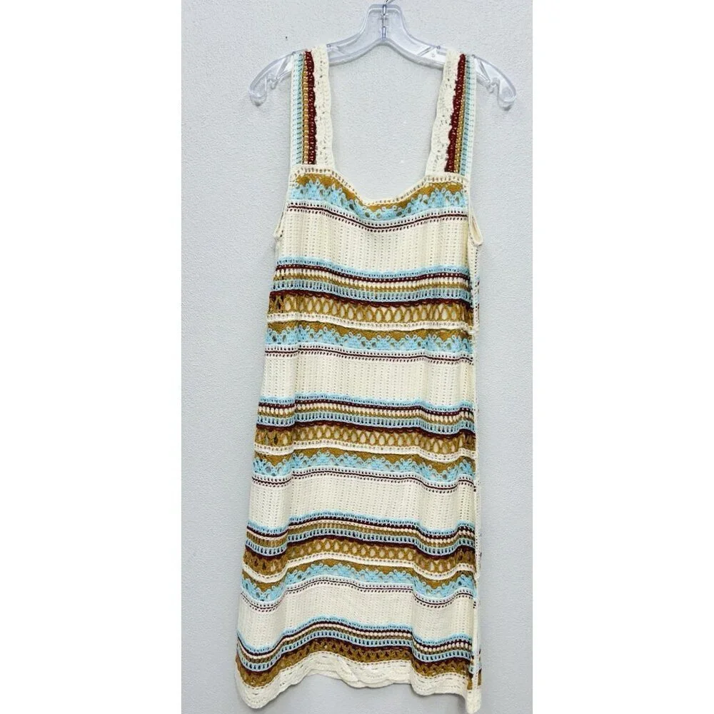 Anthropologie Multicolor Crochet Swim Coverup - Picture 2 of 7